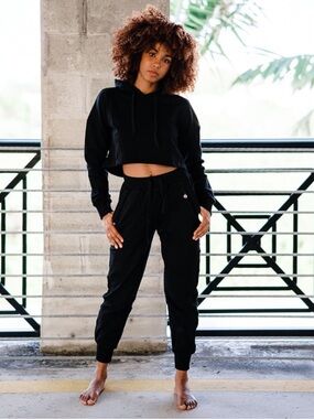 Werk Dancewear x Wavryn Active Midnight Lounge Set Black Hoodie Joggers